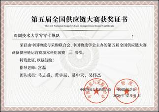 2024全国供应链大赛商贸供应链运营赛国赛三等奖-马志盛等-指导教师-宫磊